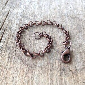 4 INCHES Antique Copper Chain Extender, Necklace Chain Extension - 5mm thick
